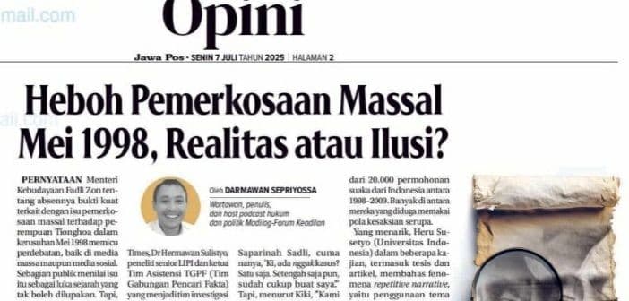 Membaca (Pro Kontra) Isu Pemerkosaan Massal Pada Mei 1998 di Jakarta dari Perspektif Asymmetrical War