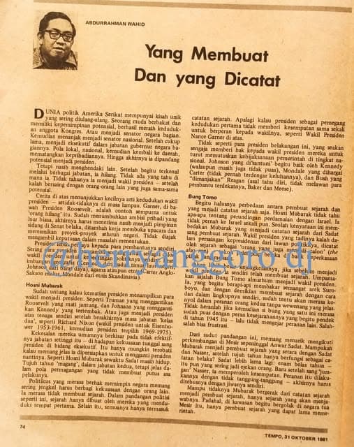 Yang Membuat dan Yang Dicatat